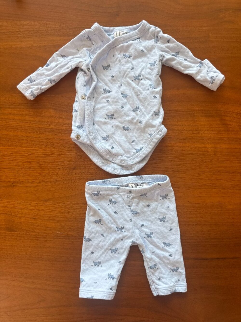 Janie and Jack Baby Fox Toile Wrap Matching Set Newborn